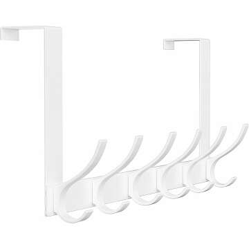 Heavy Duty Over The Door Hangers - 12 Hooks Easy Install