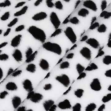 Pistha Dalmatian Scarf Women Faux Dalmation Stole Black White Coat Fancy Dress Costume for Halloween Cosplay Costume Accessories