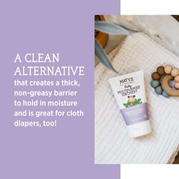 Matys Multipurpose Baby Ointment, All Over Gentle Skin Protection for Newborns & Up, Soothes Dry Irritated Skin, Diaper Area, Dry Scalp, Drool Irritation, Petroleum Free, 2 Pack, 3.75 oz each tube