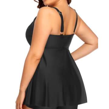 Yonique Plus Size Tankini Tops for Women – Stylish Swimwear
