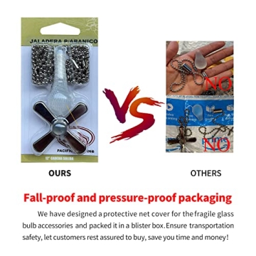 Stylish Ceiling Fan Pull Chain Set - 2pcs, Nickel Finish