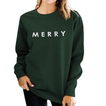 Gliglitter Women's Merry Christmas Sweatshirt - Comfort Meets Festive Cheer