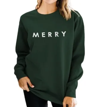 Gliglitter Women's Merry Christmas Sweatshirt - Comfort Meets Festive Cheer