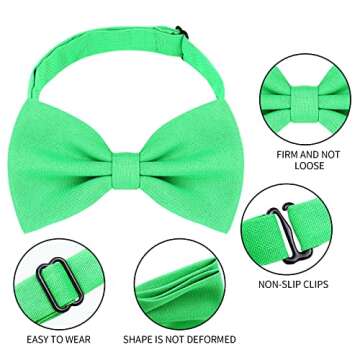Mochabao Men's Bow Tie Elegant Pre-tied Bow Ties Adjustable for Adult on Formal Suit in Wedding Chri...