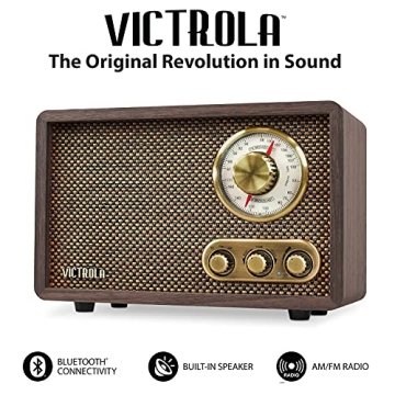 Victrola Retro Wood Bluetooth Radio - Vintage Elegance