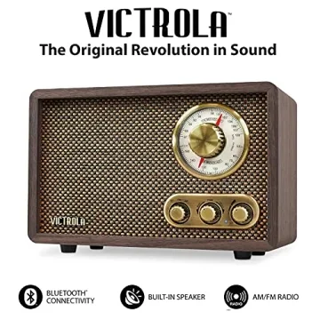 Victrola Retro Wood Bluetooth Radio - Vintage Elegance