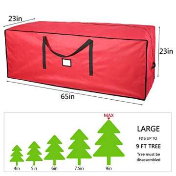 Sattiyrch 9 ft Heavy Duty Christmas Tree Storage Bag