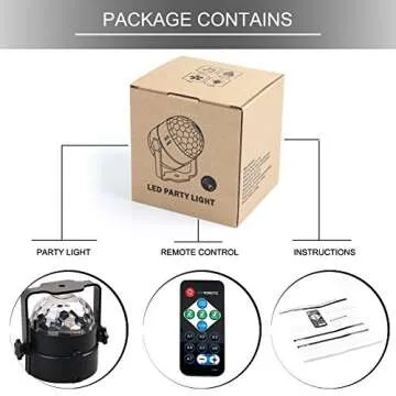 Sound Activated Disco Ball Lights with Remote Control