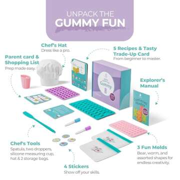 Tovla Jr. Ultimate Gummy-Making Kit for Kids – Real Fun DIY Candy Kit, STEM Activity for Ages 4+, ...
