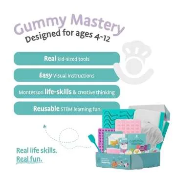 Tovla Jr. Ultimate Gummy-Making Kit for Kids – Real Fun DIY Candy Kit, STEM Activity for Ages 4+, Visual Learning Gummy Molds & Tools