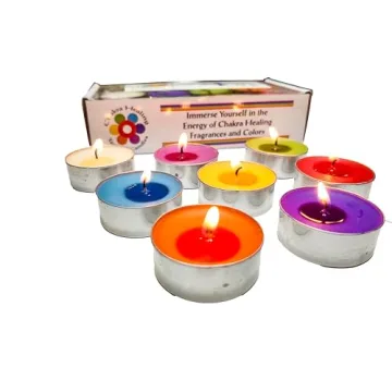 Chakra Colored & Scented Tealight Candles - 16 Pcs Set