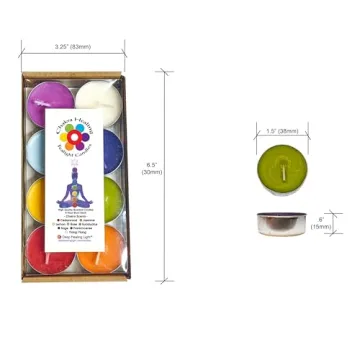 Chakra Colored & Scented Tealight Candles - 16 Pcs Set