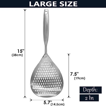 KAYCROWN Skimmer Slotted Spoon for Effortless Cooking