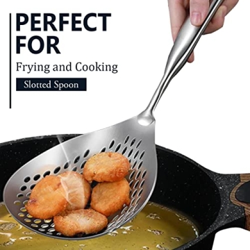KAYCROWN Skimmer Slotted Spoon for Effortless Cooking