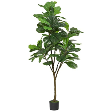 VIAGDO 6ft Artificial Fiddle Leaf Fig Tree for Home