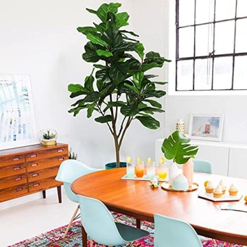 VIAGDO 6ft Artificial Fiddle Leaf Fig Tree for Home