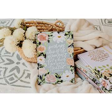 Loveall Design Co. Isabella Theme, Hardback Journal, Cloth Bound Journal, Scripture Journal, Faith-Based Stationery, Lined Notebook, Floral Notebook,