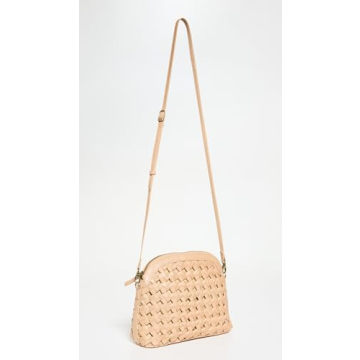 Bembien Carmen Woven Leather Crossbody Bag Caramel Tan