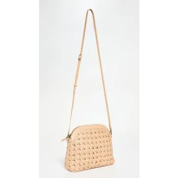 Bembien Carmen Woven Leather Crossbody Bag Caramel Tan
