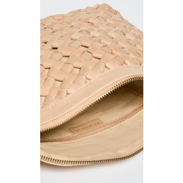 Bembien Carmen Woven Leather Crossbody Bag Caramel Tan