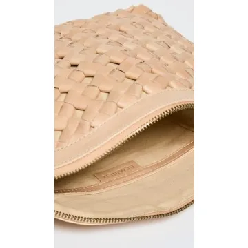 Bembien Carmen Woven Leather Crossbody Bag Caramel Tan
