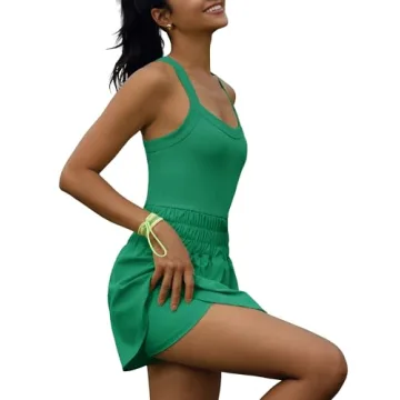 Nirovien Women’s Tennis Dress Skort Exercise Jumpsuit Outfit