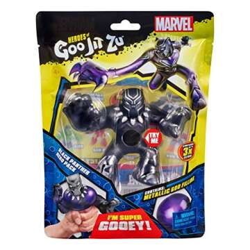 Heroes of Goo Jit Zu Licensed Marvel Hero Pack - Black Panther, Multicolor, 41099