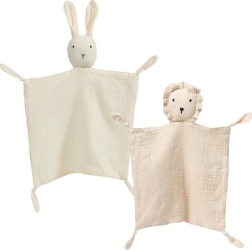 Organic Cotton Bunny Lovey Blanket - Soft, Safe Baby Comfort
