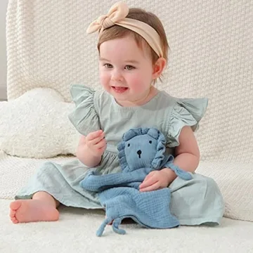 Organic Cotton Bunny Lovey Blanket Soft Safe Baby Comfort
