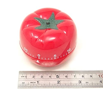 yueton Wind Up Kitchen Timer - Tomato Shape Red
