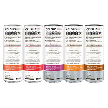 CELSIUS Fitness Drink Variety Pack, Zero Sugar Energy Boost