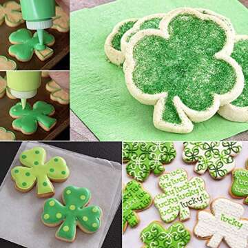 St.Patrick's Day Cookie Cutters Set Irish Party Supplies/Decorations - Shamrock Leprechaun Rainbow 8 PCS