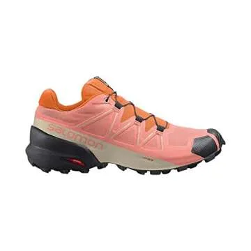 Salomon Women's Speedcross 5 Trail Running Shoes for Women, Blooming Dahlia/Black/Vibrant Orange, 10