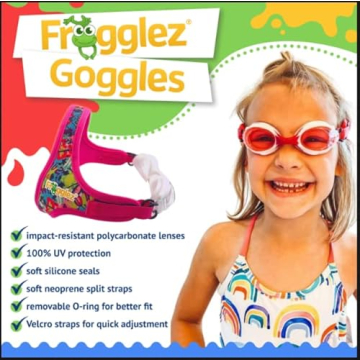 Frogglez Kids Swim Goggles | Pain-Free, Leakproof, UV Protection