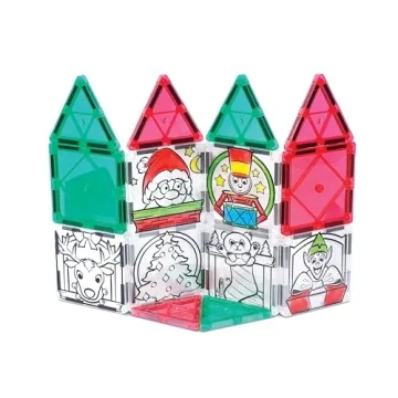 Crayola Holiday Magnetic Tiles STEM Learning Travel Toys