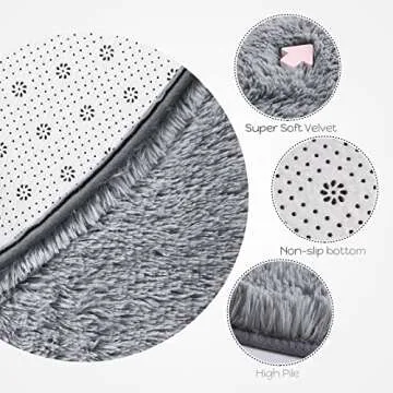 Merelax Fluffy Round Rugs for Kids & Nursery Decor