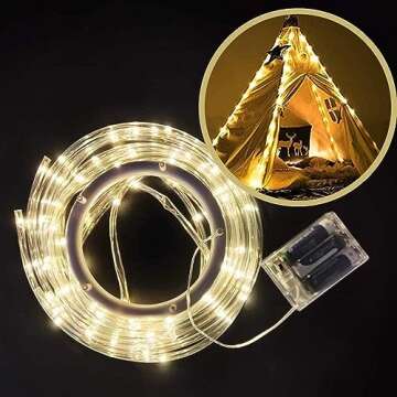 Led Fairy Lights Battery Operated String Lights Indoor Curtain Lights Christmas Tree Toppers Twinkle Lights for Teepee Tent Aesthetic Room Decor Wedding Party