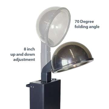 SKINACT 1150W Hooded Hair Dryer with Timer & Adjustable Heat