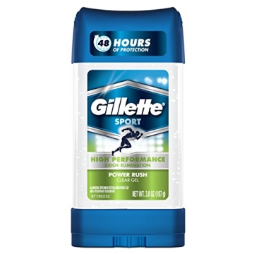 Gillette Power Rush Clear Gel Deodorant 6 Pack Triple Protection