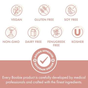 Boobie Bar Superfood Oatmeal Chocolate Chip Lactation Bar for Breastfeeding Moms to Increase Milk Supply | #1 Selling Lactation Snack Bars | Vegan, Fenugreek-Free, Gluten-Free, Dairy-Free (12 Bars)