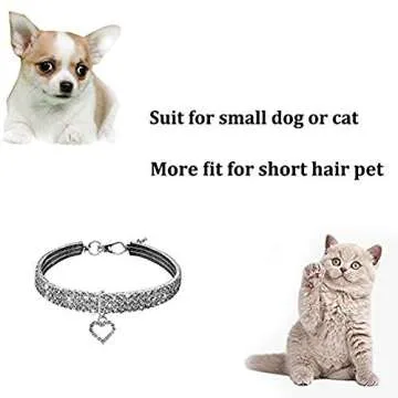 Stunning Rhinestones Dog Collar and Pearl Necklace Set