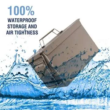 HOMESTEAD 50 Cal Metal Ammo Can - New Steel M2A1 Military Ammo Storage Box, Airtight and Water-Resis...