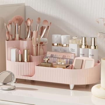 Rotating Makeup Organizer: Large Capacity for Easy Access and Display