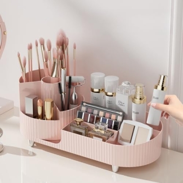 Stylish Rotating Makeup Organizer for All Your Beauty Essentials