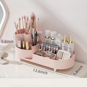 Stylish Rotating Makeup Organizer for All Your Beauty Essentials