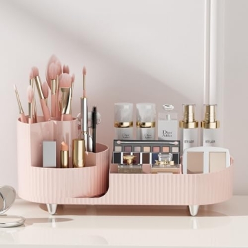Stylish Rotating Makeup Organizer for All Your Beauty Essentials