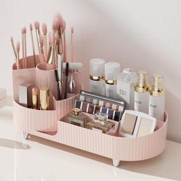 Stylish Rotating Makeup Organizer for All Your Beauty Essentials