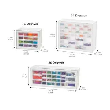 IRIS USA Craft Cabinet Storage, Screw Storage, Hardware Organizer, 16 Drawer Parts Cabinet, Art Storage Cabinets, Small Parts, Nuts and Bolts, Tool Organizer Storage, Scrapbook Art Hobby - White