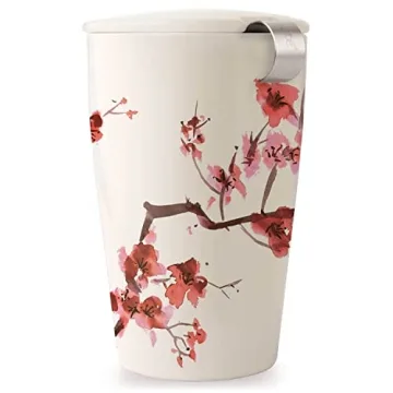 Tea Forte Cherry Blossom Kati Cup: Double-Walled Ceramic Tea Infuser