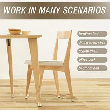 BUMACO Chair Leg Floor Protectors Chair Leg Protectors for Hardwood Floors Silicone Pads Covers to Protect Floors (Clear-20 Pcs, Universal L (1.3"-2")